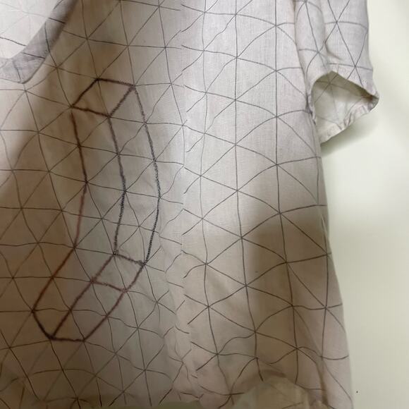 Carla Fernandez Printed V-Neck Cold Shoulder Crop Top Sz M - Picture 4 of 7